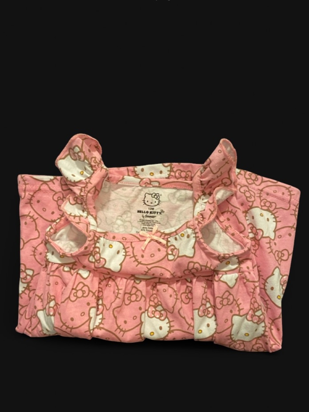 Hello Kitty Pink Printed Ruffle-Strap Dress - Picture 9 of 13